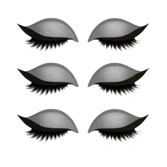 1/2/3/4/5 Pairs Lazy Eye Shadow Eyelash Patch 2-in-1 Eyeshadow Eyelashes Makeup Stickers