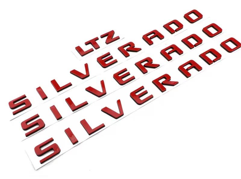 ABS Letters Emblem SILVERADO LTZ Applicable to Chevrolet Car Styling Fender Truck Badge Nameplate Logo Sticker