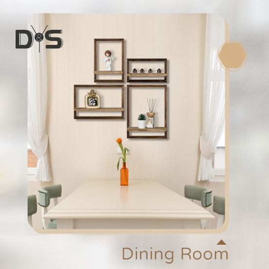 2/4Pcs Wooden Floating Shelf Storage Racks Smooth Edge Burr Free Simple Installation Wall Storage Shelves Display Shelf Set