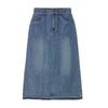 Gonna midi in denim a vita alta, design italiano LANCY