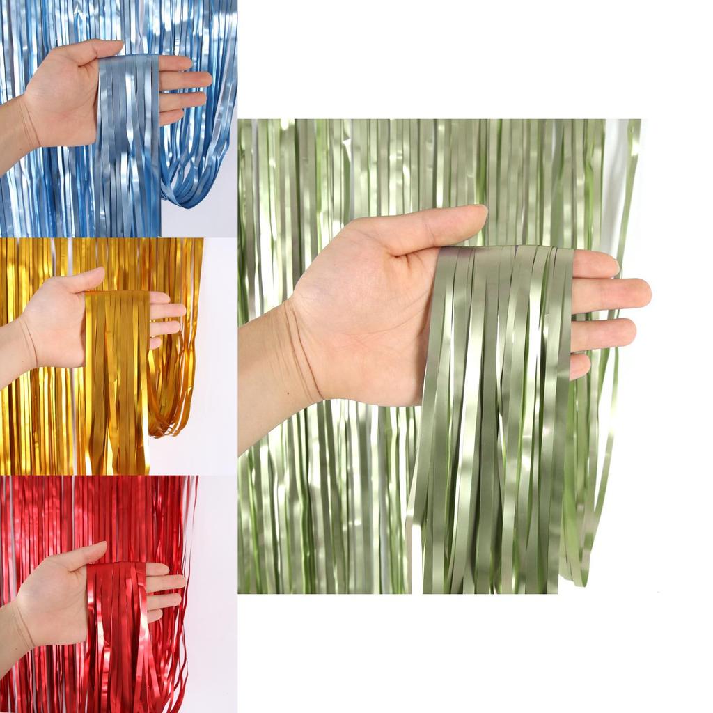 Elegant Matte Finish Rain Curtain For Birthday Party Decoration In Various Colors