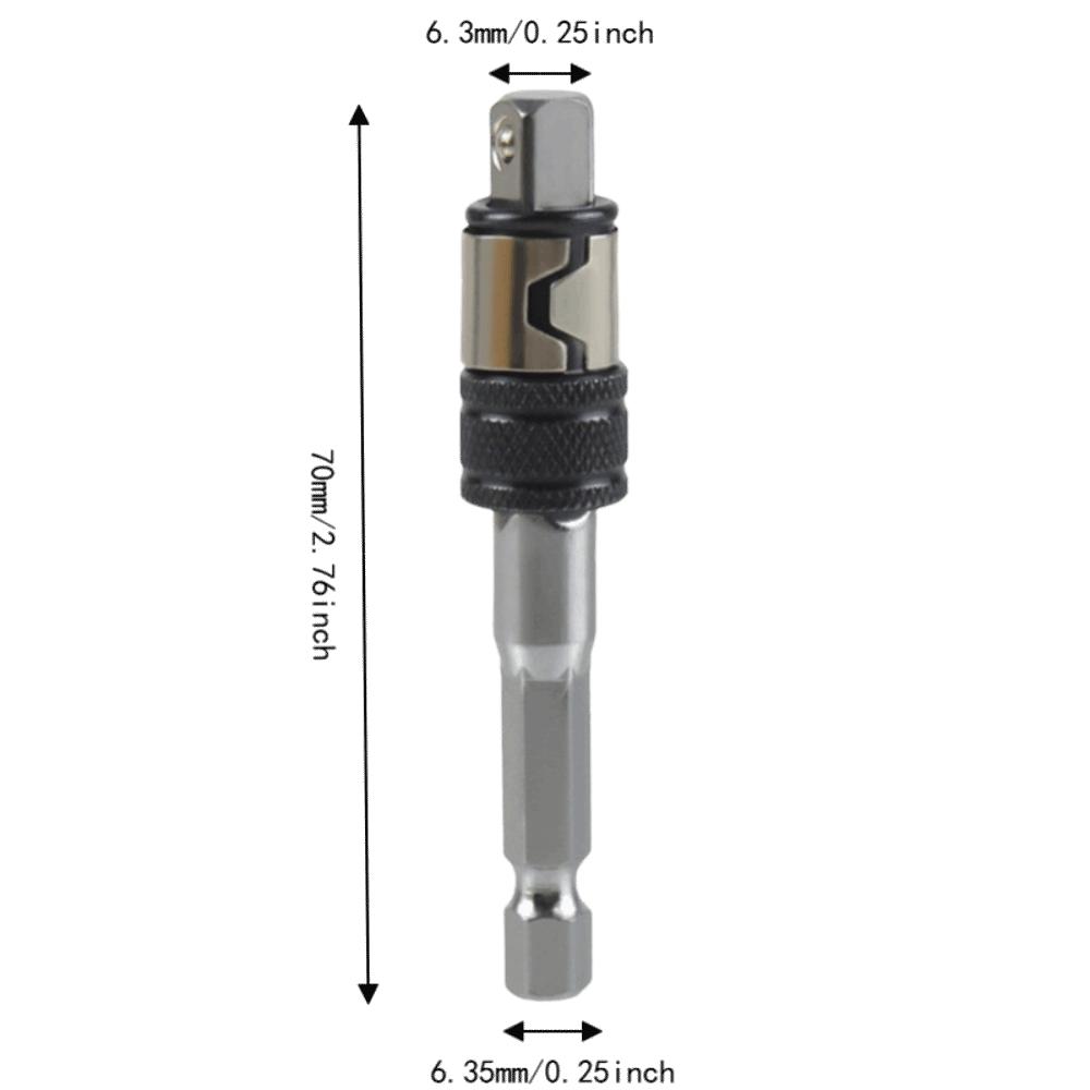 2pcs 1/4 Inch Hex Hex Bit Socket Adapter Rapid Switching Impact Driver Adapter For Impact Drills