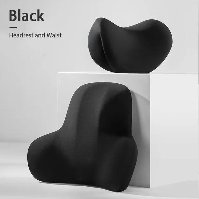 NEW Memory Foam Car Neck Pillow Protective Lumbar Back Support Breathable Car Headrest Cushion Relieve Stress Car Seat Pillow
