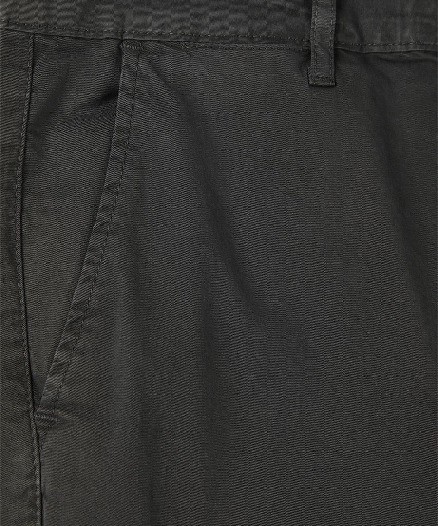 PANICALE Charcoal Slim Fit Dyed Cotton Pants