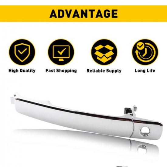 For 2010-2013 Nissan Rogue Front Car Left Outside Chrome Door Handle Smart Entry