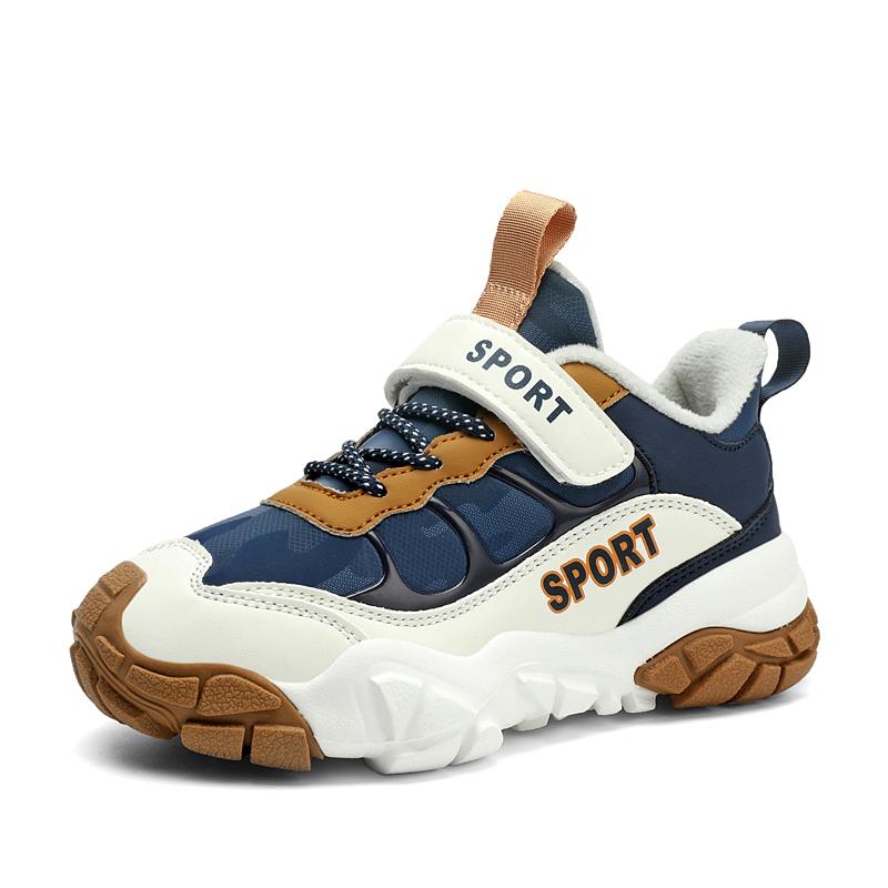 

29-39 Зимние бархатные теплые детские спортивные мужские кроссовки для бега 39 темно-синий