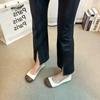 Fashion Autumn New Flat Shoes Women's Fashion Round Head Shallow Mouth Splicing Soft Sole Anti-slip Wear-resistant Single Shoes