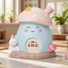 New Kid's Mushroom House Creative Piggy Bank, Large Medium Financial Storage Jar Office Desktop Cartoon Anti-drop Ornament