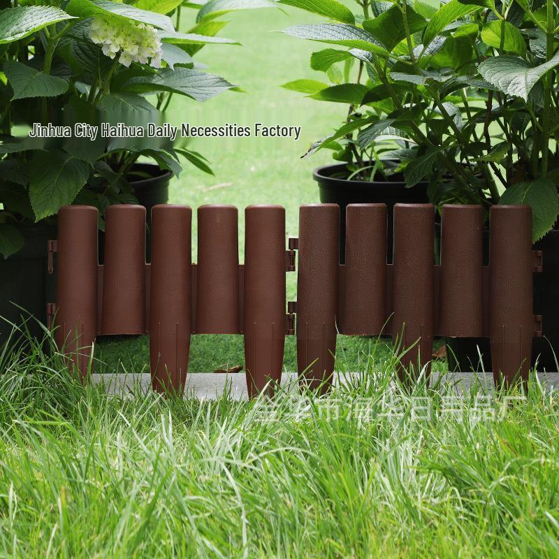 European-Style Plastic Garden Fence - Insertable Pastoral Picket Enclosure