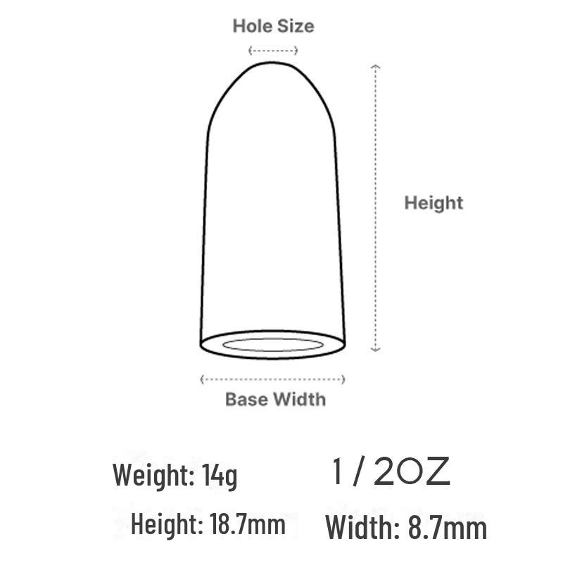 LUREPEAK Tungsten Bullet Sinking Fishing Weight - Anti-Line-Hurt, Long-Distance Casting, Anti-Hang Design