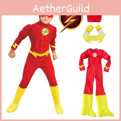 Erkekler İçin Flash Kaslı Kostüm Cosplay ve Partiler İçin Yeni Tasarım