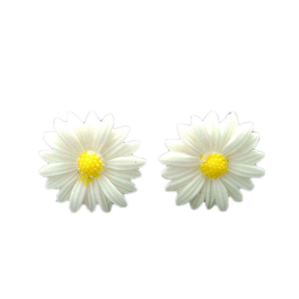 1 Pair Chrysanthemum Flower Earrings Earrings Ear Clip Pin Brides Weddings Women Girls Jewelry