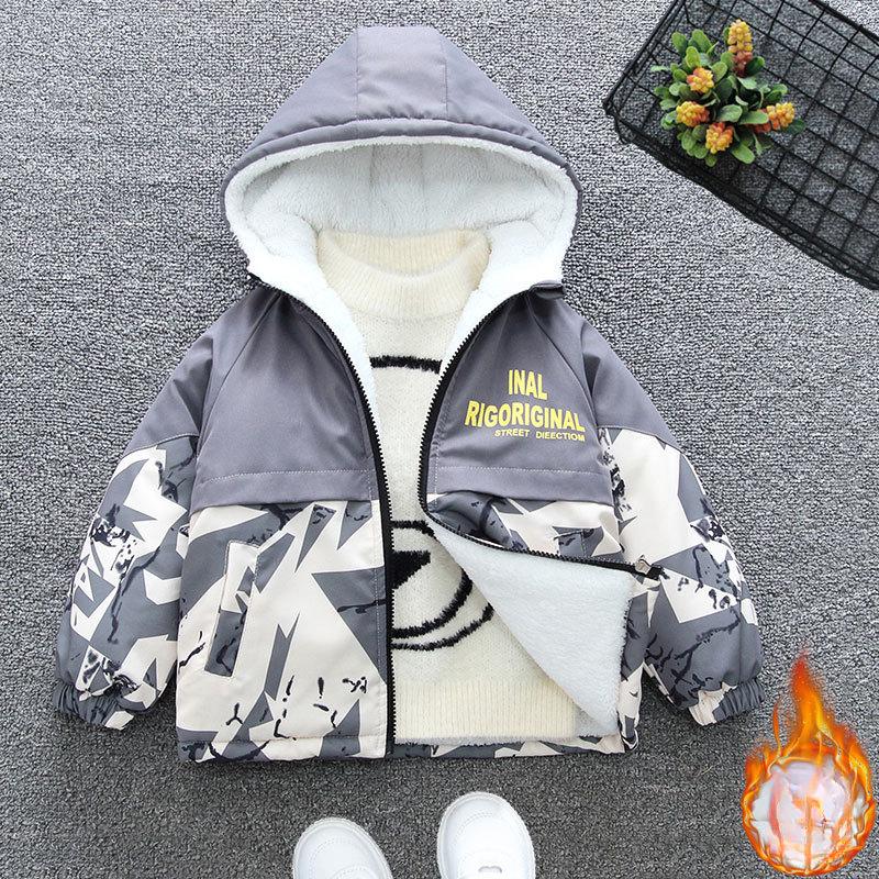 Jungen Schöner Fleece-Mantel 2025 Herbst/Winter Kinder Lässige Verdickte Jacke
