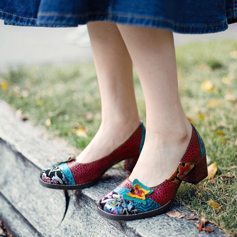 Export large size Guangzhou shoes spring and summer fashion coloring butterfly splicing process single shoes four seasons shoes