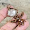 White topaz rough pendant electroformed copper pendant gemstone jewelry honey bee pendant handmade jewelry gifts for mother designer pendant