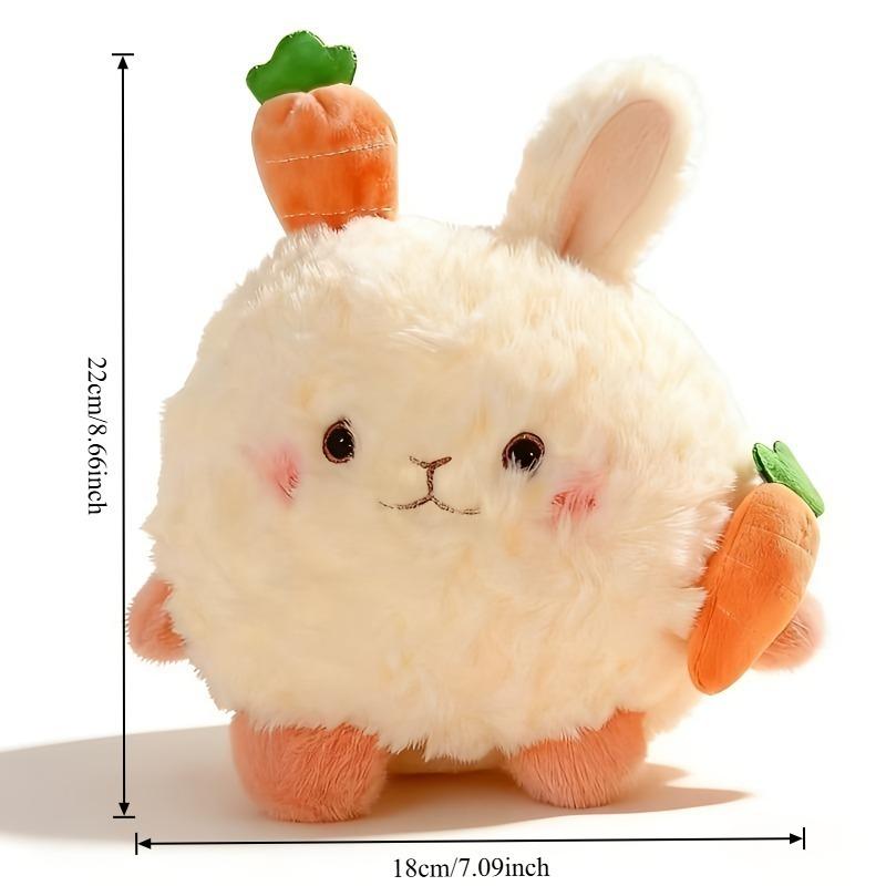 

Kawaii Fluffy Bunny Plush Plaything Cute Plush Carrot Rabbit Plushie Doll Kids Sleep Companion Doll For Adult Gifts Household Decor