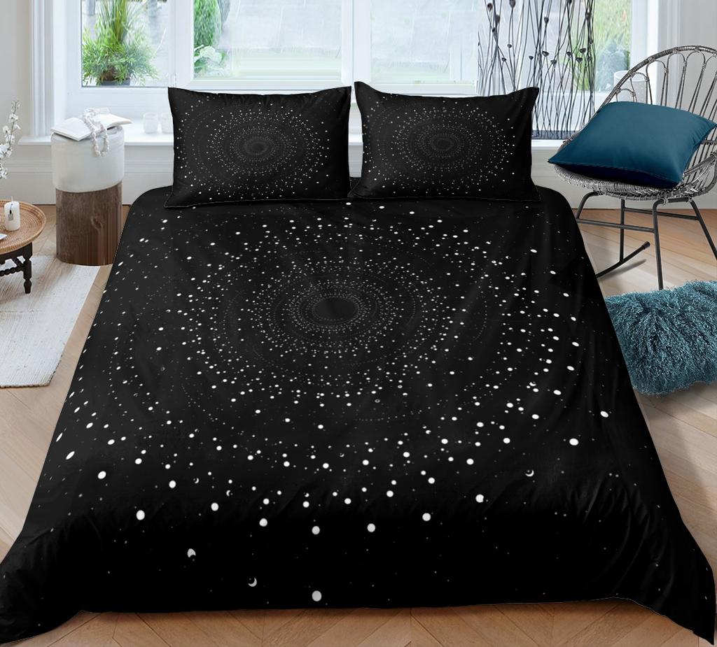 3D Night Sky Bedding Set Galaxy Duvet Cover Queen King Size Room Decor 3 Piece Set With 2 Pillowcases  Comfortable And Soft