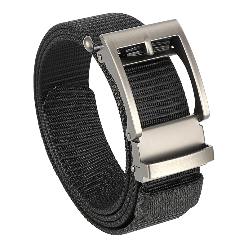 

[L-Chic] work belt Tactical, made of nylon, with metal buckle, gray, lightweight, sturdy, adjustable outdoor skiing golf DIY Appropriate waist length