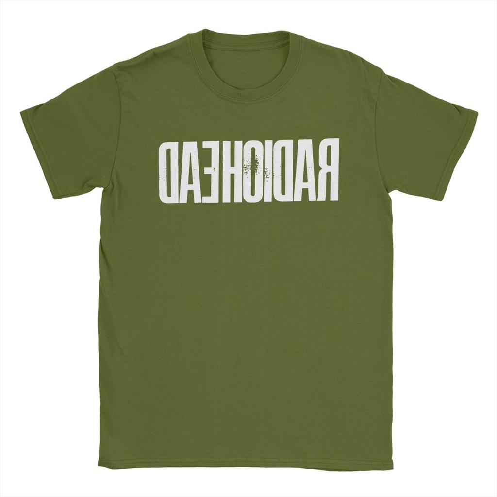 Męski T-shirt Radiohead Bawełniana Odzież Vintage Krótki Rękaw Okrągły Dekolt T-shirty Koszulka dla Dorosłych