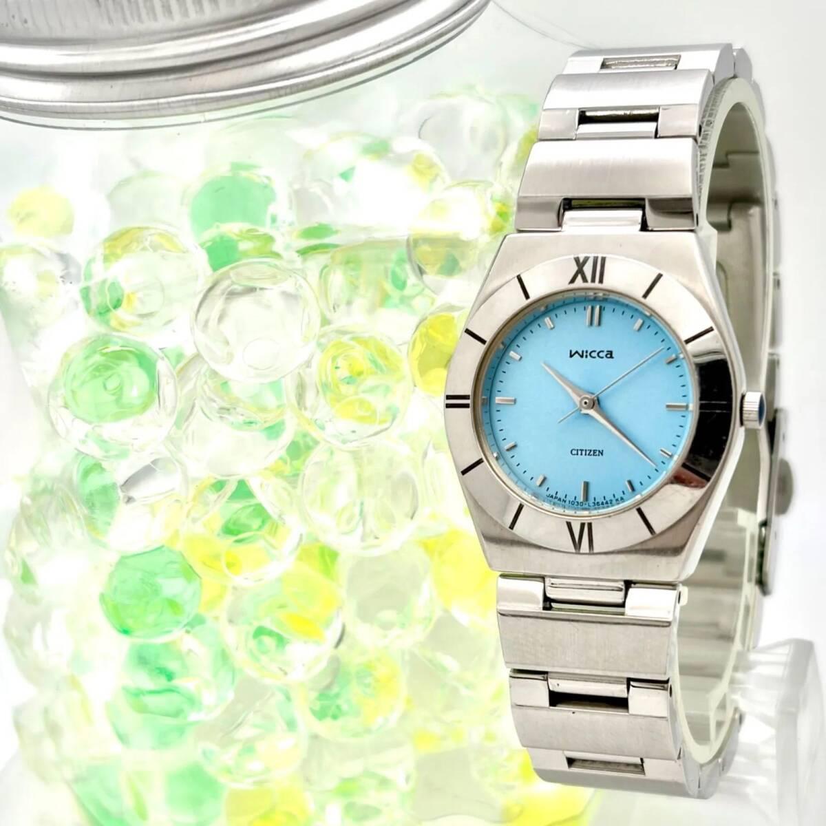 Used [New battery] CITIZEN Citizen wicca women s watch silver light blue 1032-L19451 901965