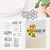 Flower Metal Cutting Dies and Clear Stamp Set Scrapbooking Photo Album Decoretive Embossing