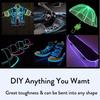 EL Wire LED Glow Light Colorful 1M 3.28ft Rope tape Cable Strip Neon Lights Shoes Clothing Car waterproof strip Lights
