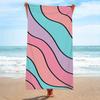 Rainbow Striped Beach Towel Lightweight Microfiber Pool Towels Quick Dry Soft Summer Beach Towel Swimming Towel For Adults Kids