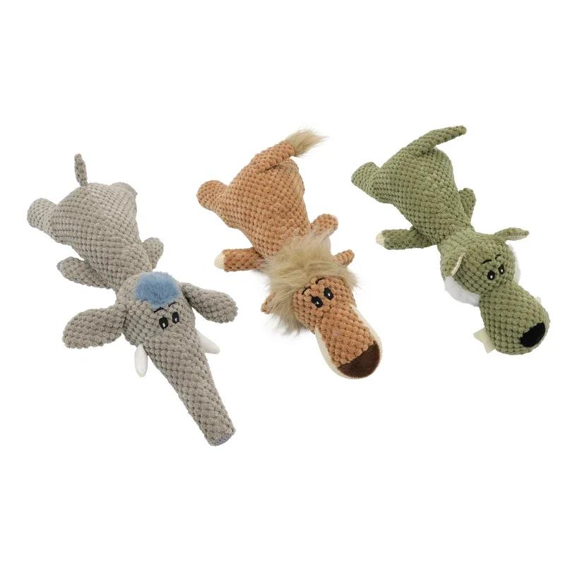 Neues Tierform Maisvelours Sound Plüsch Hundespielzeug Bissfest Zähne Haustierbedarf