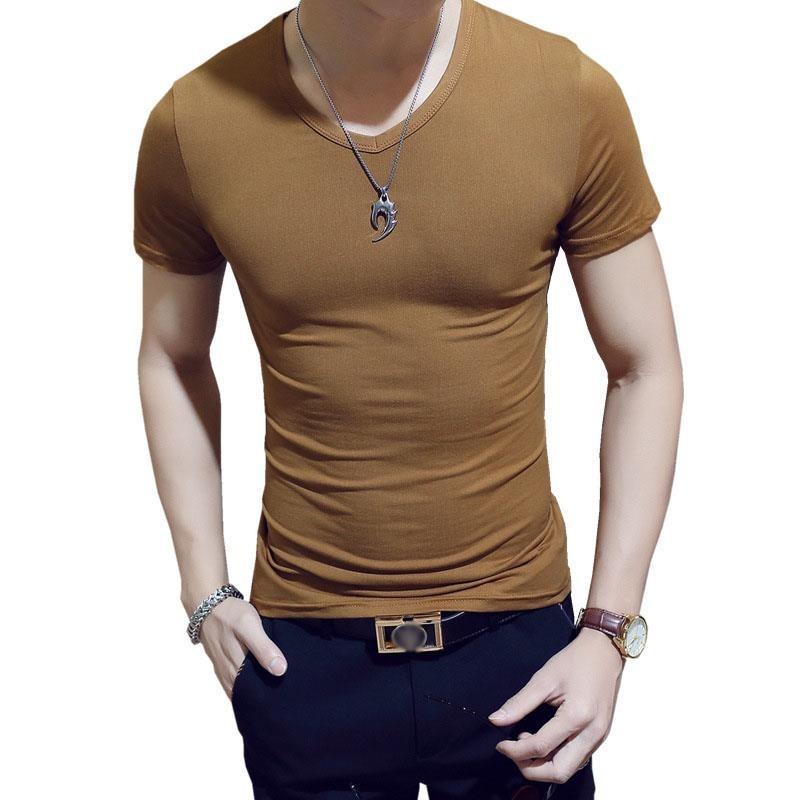 Fashion Slim Men's T-shirt Soft and Comfortable Breathable Cotton Men's Shirt Fitness and Leisure