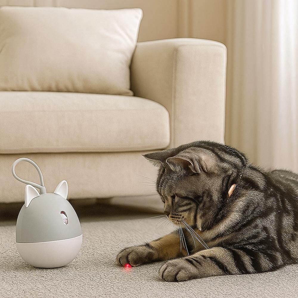 USB Rechargeable Smart Rotating Cat Toys Electric Kitten Rotating Toy  Relieve Boredom