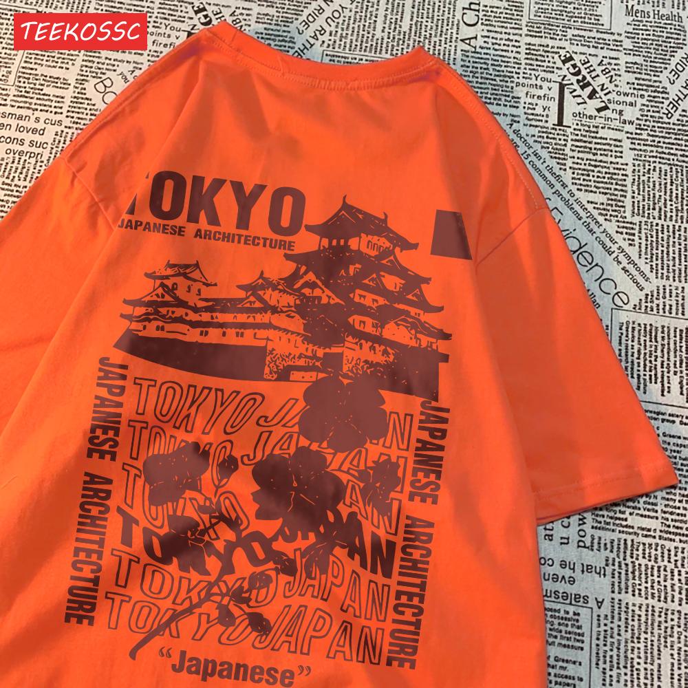 

Trend Cotton WomenS TShirts Japanese Tokyo Sakura Printed Streetwear Soft Breathable Oversize Summer Street Female Clothes 4XL