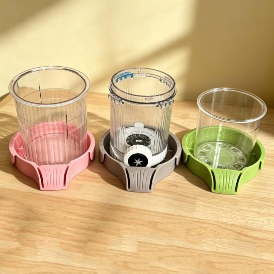 Aufbewahrungsbasis für Ninja Creami Becher Silikonwanne Entwässerungsdesign Intelligente Drainage Anti-Spritz-Schräger Organizer zur Beseitigung von Unordnung auf der Arbeitsplatte