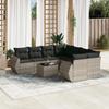 VidaXL Garden Lounge Set with Cushions 9 Pcs, Patio Sofas, Patio Furniture Set, Outdoor Furniture, Grey 3253499