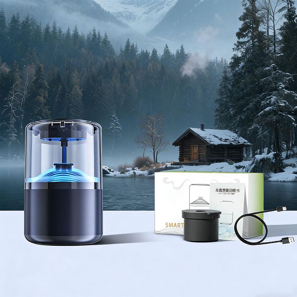 Auto Spray with Timer Ambient Atmosphere Light Smart Car Mist Diffuser Fragrance Machine USB Rechargeable Car Interior Decor