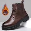 2023 Men's Retro Martin Boots: High-Top, Warm, Velvet-Lined Workwear with Thick Soles.