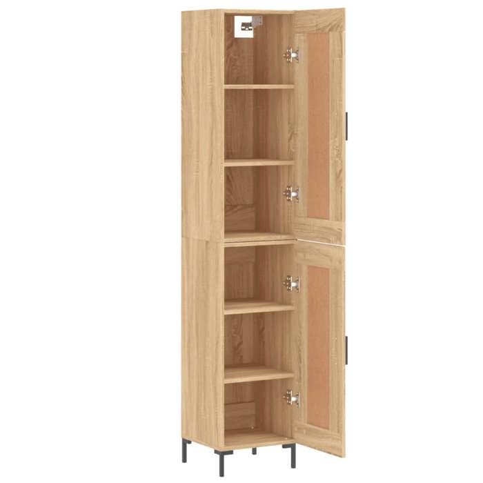 Maison Exclusive - Buffet haut Chêne sonoma 34,5x34x180 cm Bois d'ingénierie