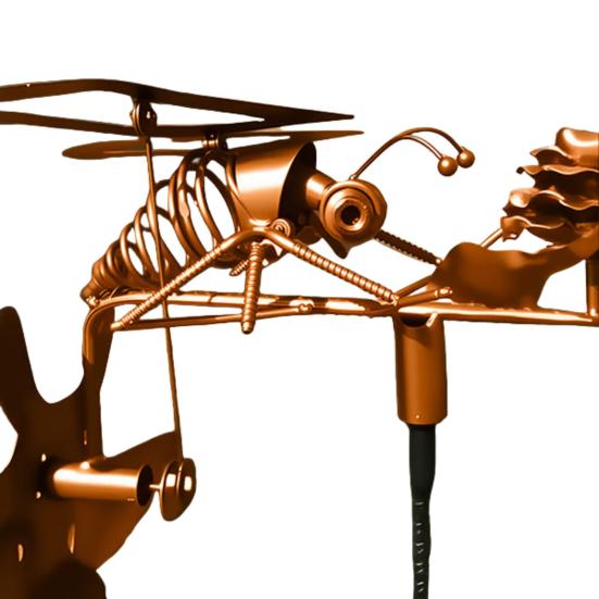 Håndlaget Metall Rockin' Bie Vindmølle Vinddrevet Kinetisk Blomst Bie Skulptur Statue Vindspinner Gård Plen Hage Terrasse Dekorasjon