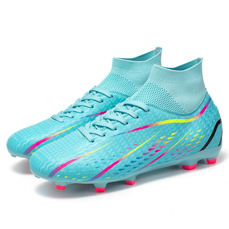 2025 New Professional Sports Indoor Flat Bottomed Football Shoes Teenagers Non Slip High-Tops Training Shoes Adult Durable Socce