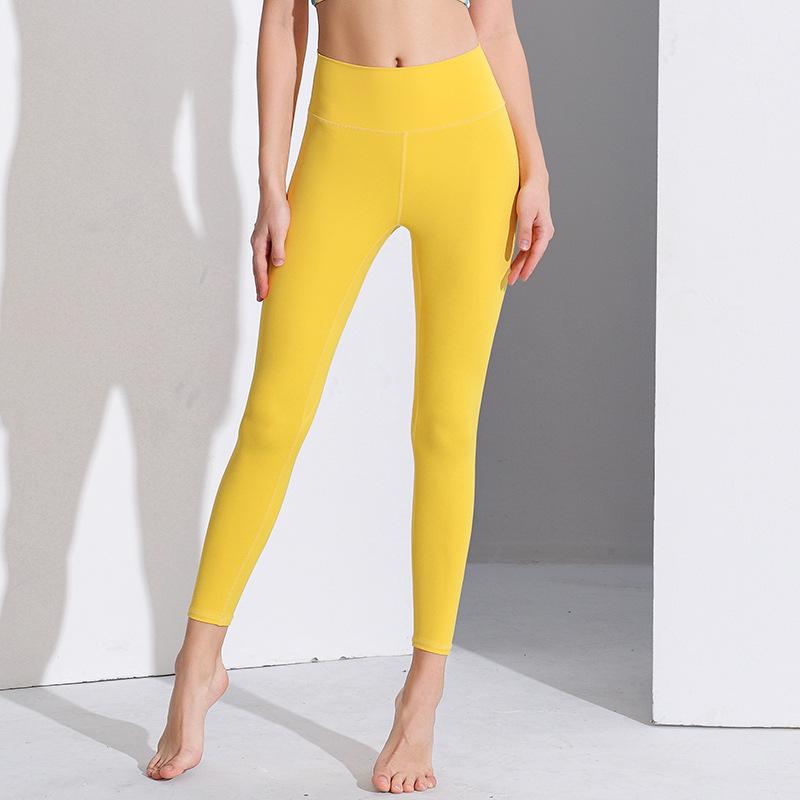 Women's Hot Sale T-Line Yoga Leggings: Peach Lift, Nude Lulu Style