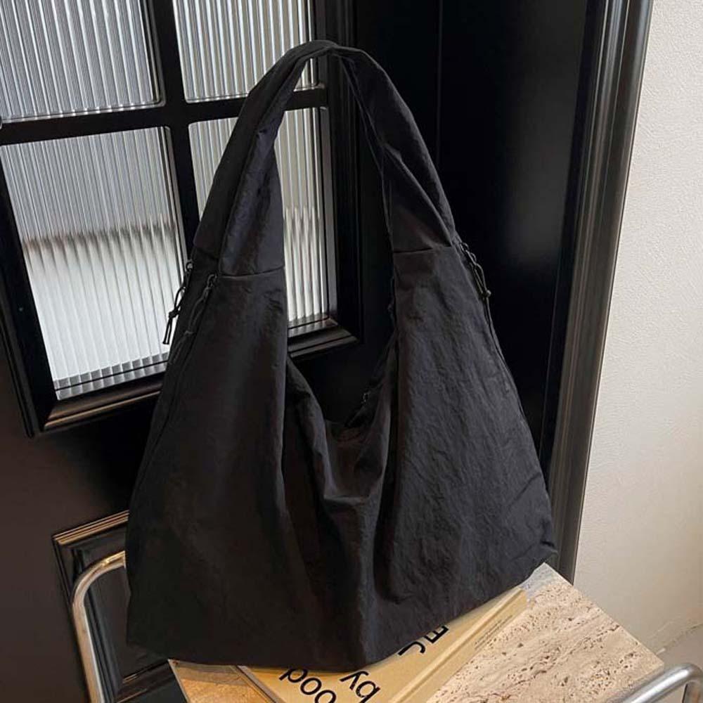 Multi-Pocket Nylon Shoulder Bag Casual Storage Pouch Versatile Commuting Handbag  Shopping