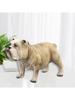 Realistic Puppy Bulldog Figurine Statue Sculpture Model for Dog Lover Collection
