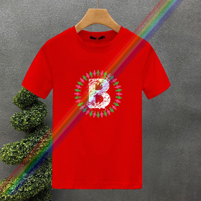 New High Quality Luxury Brand 100% Cotton Design B Printing Tees Summer Harajuku Men/Women Short Sleeve T-shirt Asian Size S-5XL