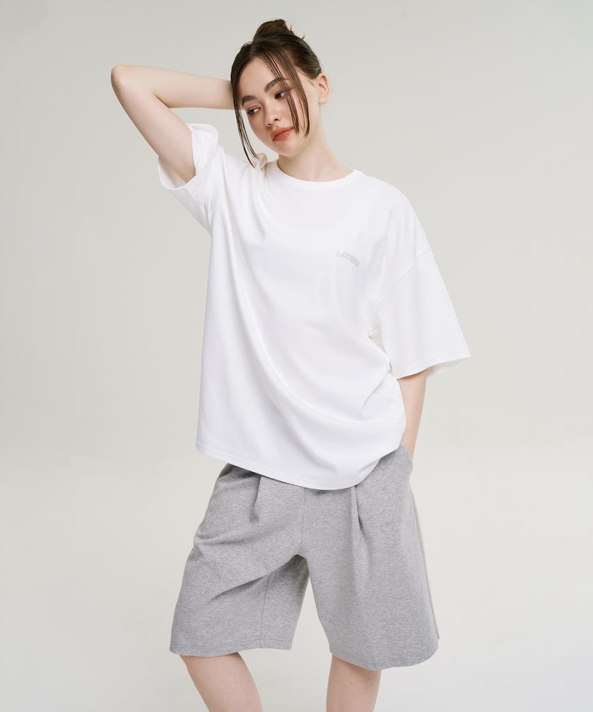 Leijibi One-Pleat Line Sweat Bermuda Pants W