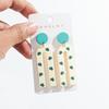 New Trendy Saint Patrick's Acrylic Earring for Women Fashion Green Leaf Geometric Long Drop Earrings Statement Jewelry Gift