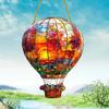 Acrylic Hot Air Balloon Sun Catcher Hangable Art Rainbow Disc Pendant For Window Home Wall Garden Hanging Decoration