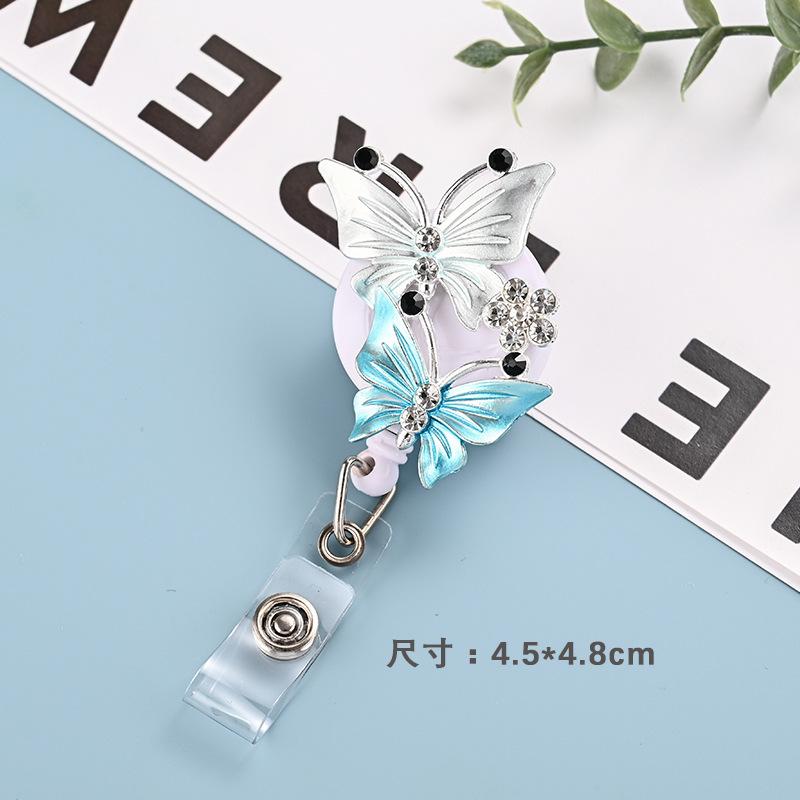 Crocodile Clip Name Tag Fashionable Butterfly Badge Clip Cartoon Badge Clip Colorful Metal Badge Holder For Event Office