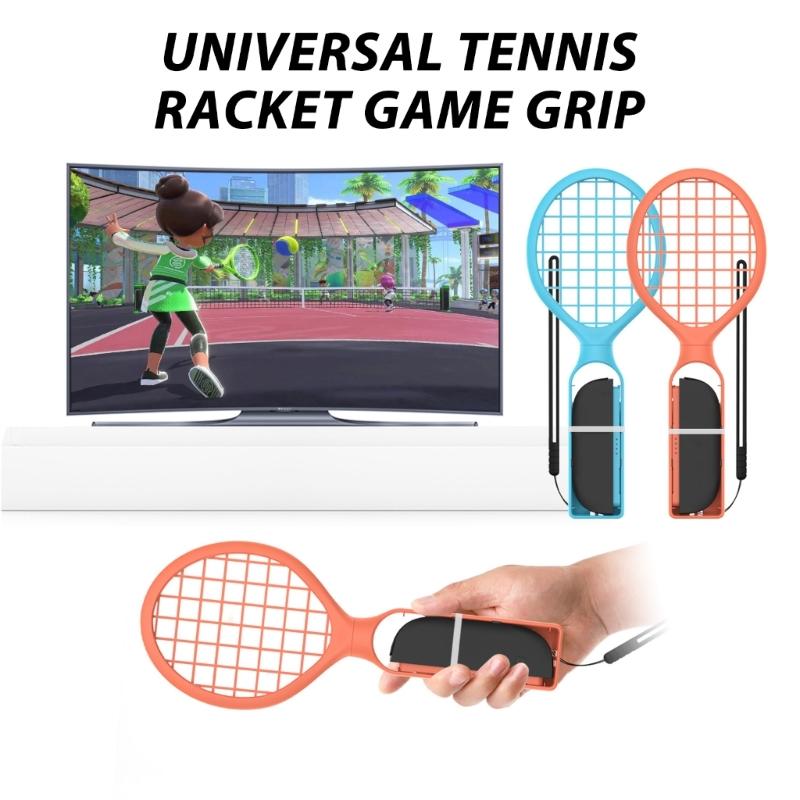 2Pcs Tennis Racquet Grip with Wrist Strap for NS2 Controller Tennis Racket Handle Grips Smooth Operation