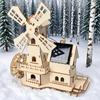 3D Solar Windmill Wooden Puzzle and Scientific Experiment Assembly Set - Wooden Puzzle Suitable for Both Men and Women