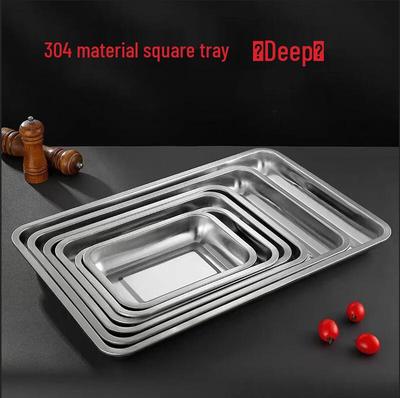 Wutuo 304 Stainless Steel Rectangular Serving Tray