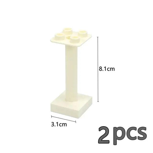 Store byggeklosser Slide Swing Seesaw Park Lekeplass Series Large Pillar Murstein Barn Barn Pedagogisk Leke Kompatibel Duploe